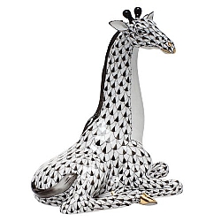 Herend   Animals   Wildlife - Herend Giraffe Black