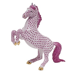 Herend   Animals   Horse - Herend Prancing Horse Raspberry