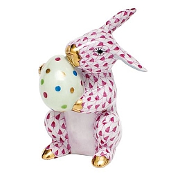 Herend   Animals   Rabbits - Herend Easter Bunny Raspberry