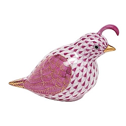 Herend   Animals   Birds - Herend California Quail Raspberry