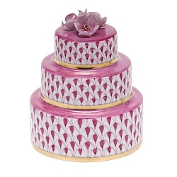 Herend   Home Decor   Accessories - Herend Wedding Cake Raspberry