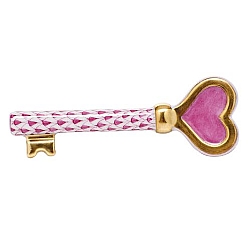 Herend   Home Decor   Accessories - Herend Key To My Heart Raspberry