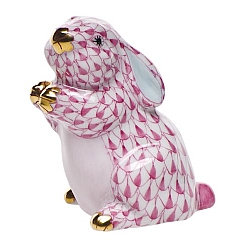 Herend   Animals   Rabbits - Herend Pudgy Bunny Raspberry