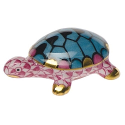 Herend   Animals   Aquatic - Herend Tiny Turtle Raspberry