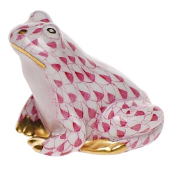 Herend   Animals   Frog - Herend Miniature Frog Raspberry