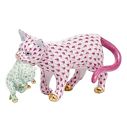 Herend   Animals   Cats - Herend Motherly Love Multicolor