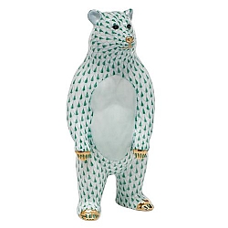 Herend   Animals   Bear - Herend Standing Bear Green