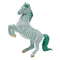 Herend   Animals   Horse - Herend Prancing Horse Green