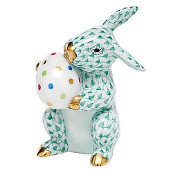 Herend   Animals   Rabbits - Herend Easter Bunny Green