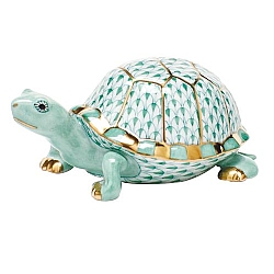 Herend   Animals   Aquatic - Herend Box Turtle Green