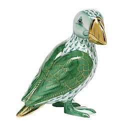 Herend   Animals   Birds - Herend Puffin Green