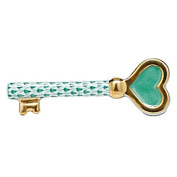 Herend   Home Decor   Accessories - Herend Key To My Heart Green