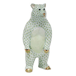 Herend   Animals   Bear - Herend Standing Bear Key lime