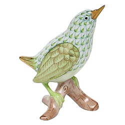 Herend   Animals   Birds - Herend House Wren Key lime