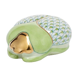 Herend   Animals   Little Animals - Herend Scarab Beetle Key lime