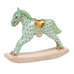 Herend   Animals   Horse - Herend Rocking Horse Key lime