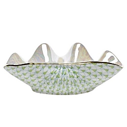 Herend   Animals   Aquatic - Herend Clam Shell Key lime