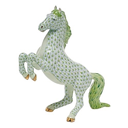 Herend   Animals   Horse - Herend Prancing Horse Key lime