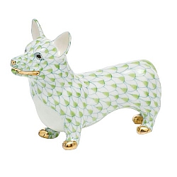 Herend   Animals   Dogs - Herend Corgi Key lime