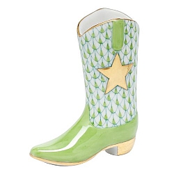 Herend   Home Decor   Accessories - Herend Cowboy Boot Key lime