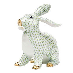 Herend   Animals   Rabbits - Herend Bunny with daisy Key lime