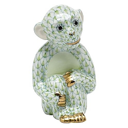 Herend   Animals   Wildlife - Herend Little Monkey Key lime