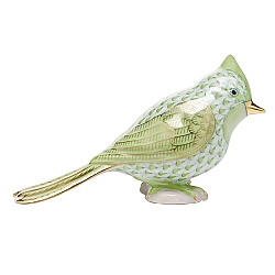 Herend   Animals   Birds - Herend Tufted Titmouse Key lime