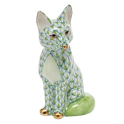 Herend   Animals   Wildlife - Herend Sitting Fox Key lime