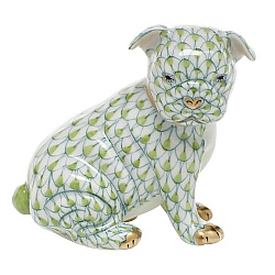 Herend   Animals   Dogs - Herend Bulldog Puppy Key lime