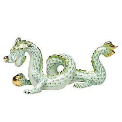 Herend   Home Decor   Figurines - Herend Small Dragon Key lime