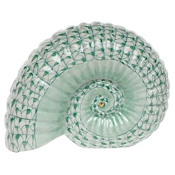 Herend   Animals   Aquatic - Herend Ammonite Green