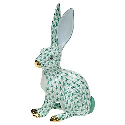 Herend   Animals   Rabbits - Herend Jack Rabbit Green