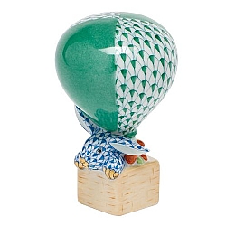 Herend   Animals   Rabbits - Herend Hot Air Balloon Bunny Multicolor