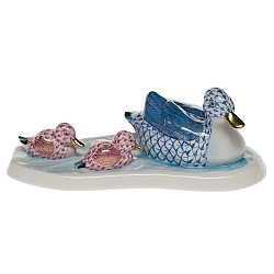 Herend   Animals   Ducks - Herend Duck & Ducklings Multicolor