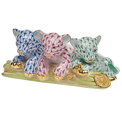 Herend   Animals   Wildlife - Herend Tiger Cubs Multicolor