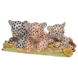 Herend   Animals   Wildlife - Herend Tiger Cubs Multicolor