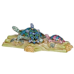 Herend   Animals   Aquatic - Herend Turtle Trio Multicolor