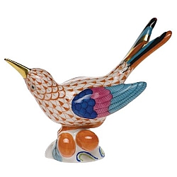 Herend   Animals   Birds - Herend Colibri Rust