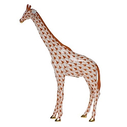 Herend   Animals   Wildlife - Herend Small Single Giraffe Rust