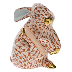 Herend   Animals   Rabbits - Herend Scratching Bunny Rust