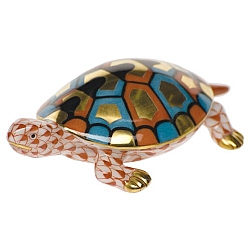 Herend   Animals   Aquatic - Herend Baby Turtle Rust