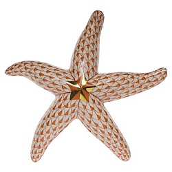 Herend   Animals   Aquatic - Herend Starfish Rust