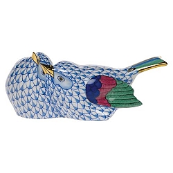 Herend   Animals   Birds - Herend Love Birds Blue