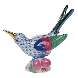 Herend   Animals   Birds - Herend Colibri Blue