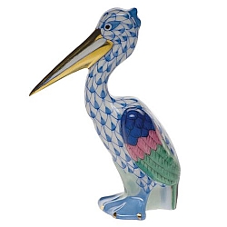 Herend   Animals   Birds - Herend Pelican Blue