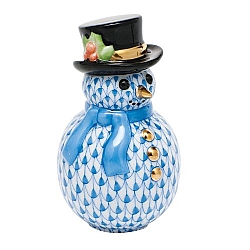 Herend   Home Decor   Figurines - Herend Snowman Blue