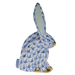 Herend   Animals   Rabbits - Herend Rabbit Miniature Blue