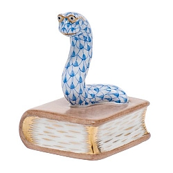 Herend   Animals   Little Animals - Herend Bookworm Blue