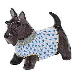 Herend   Animals   Dogs - Herend Scottie Mcduff Blue