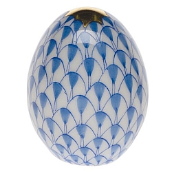 Herend   Animals   Farm - Herend Miniature Egg Blue